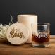 Стакан с пулей "Big Boss", английский, Тубус из шпона BD-BULLET-GLASS-53 фото 2