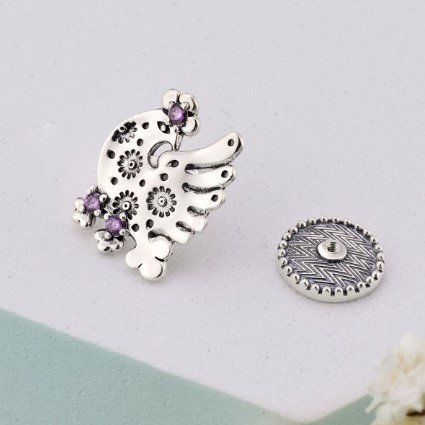 Брошь значок серебряная Дивоптах Amethyst 925 2686058593 фото