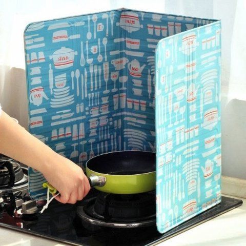 Защитная складная панель фольга для газовой плиты от брызгов Бамбуковые Посуда 1619737102 фото