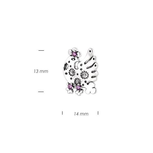 Брошка значок срібна Дивоптах Amethyst 925 2686058593 фото