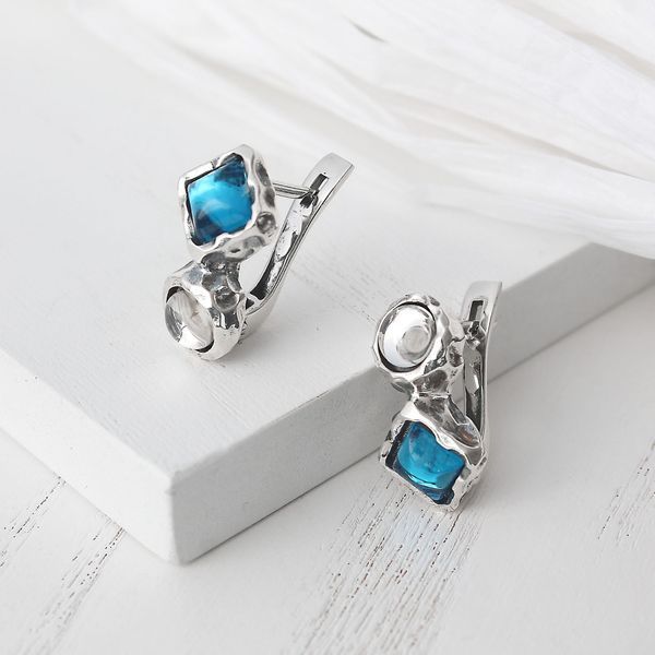 Сережки Ліриди Dark Aquamarine 925 7-11104S05-5011s фото