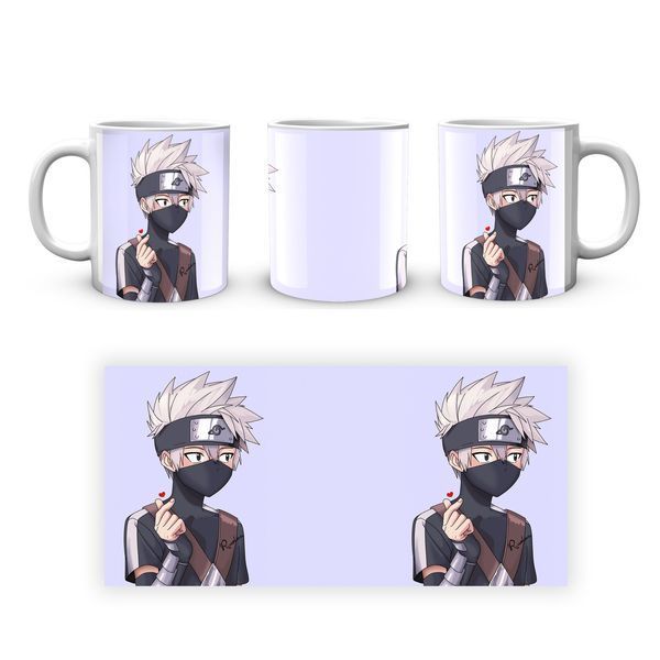 Кружка Geek Land белая Наруто Naruto Какаши Сердечко пальцами NA.02.308 NA.02.308 фото