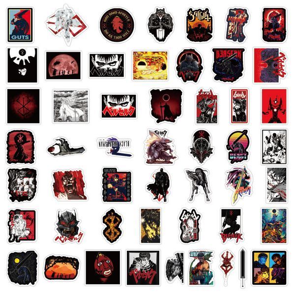 Стикерпак Берсерк Набор наклеек GeekLand Berserk 100 штук 2881874866 фото