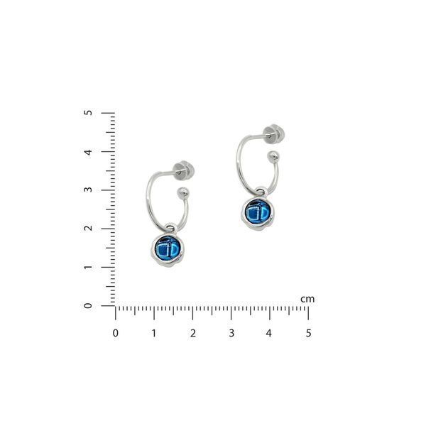 Сережки срібні з блакитним камінням Цефеїда 925 dark aquamarine 83-11104S05-5066s фото