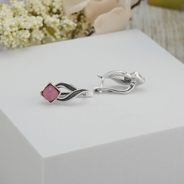 Серьги Листочек Вербочки Rose Opal 925 187-S12-5155s фото