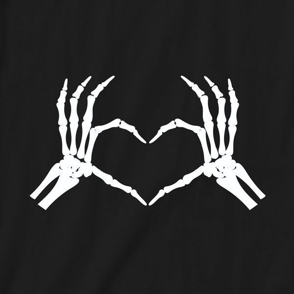 Подушка "Skeleton heart", Чорний, Black BD-pil-10 фото