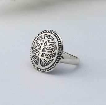 Кольцо этническое серебряное Древо Жизни 925 17,5-18,5 размер 2665926112 фото