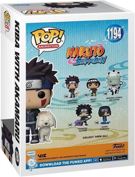 Фигурка Funko Pop Фанко Поп Наруто Шиппуден Киба с Акамару Naruto Shippuden Kiba with Akamaru&nbsp;10 см NA N 1194 NA N 1194 фото