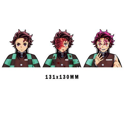 Голографическая наклейка Клинок рассекающий демонов Танджиро Камадо Demon Slayer Tanjiro Kamado 2881878134 фото