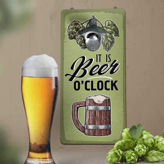 Открывалка бутылок на стену It is beer oclock 124737 фото