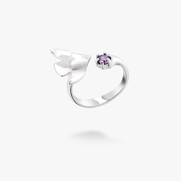 Кольцо с птицей Благовещение Ametist серебряное 925 Zircon 16-16,5 размер 2613111309 фото