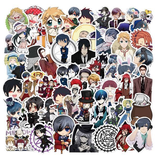 Стикерпак Темный дворецкий Набор наклеек GeekLand Black Butler 50 штук 2881880181 фото