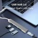 Розгалужувач hub TYPE-C USB 3.0 хаб 4 порти 127058 фото 3