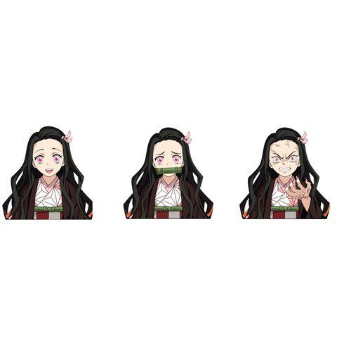 Голографическая наклейка Клинок, рассекающий демонов Kimetsu no Yaiba Незуко Nezuko 13 x 12 см 3079976234 фото