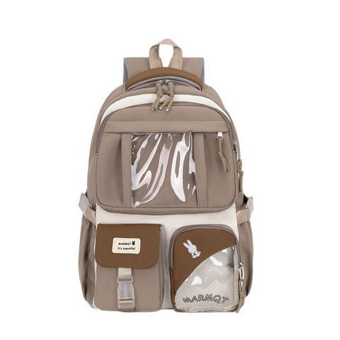 Стильний рюкзак Коричневий з прозорими відсіками&nbsp;Stylish Backpack Brown 45x36 2797017163 фото
