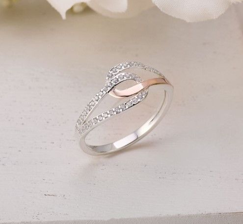 Кільце срібне з фіанітами Карді Gold 925 18 розмір 5138-SG-639k фото