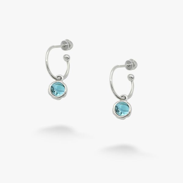 Серьги серебряные с голубыми камнями Цефеида indicolight 925 83-11104S06-5066s фото