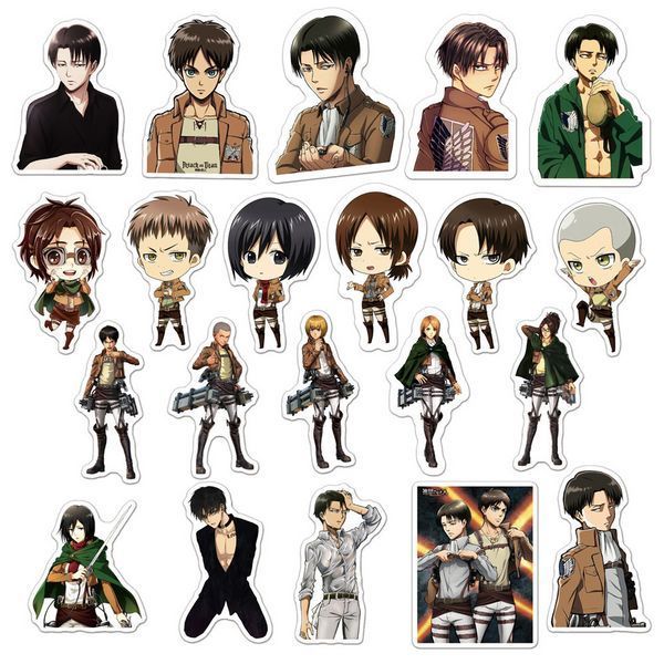 Стікерпак Атака титанів Набір наклейок GeekLand Attack on Titan 50 штук 2881874720 фото