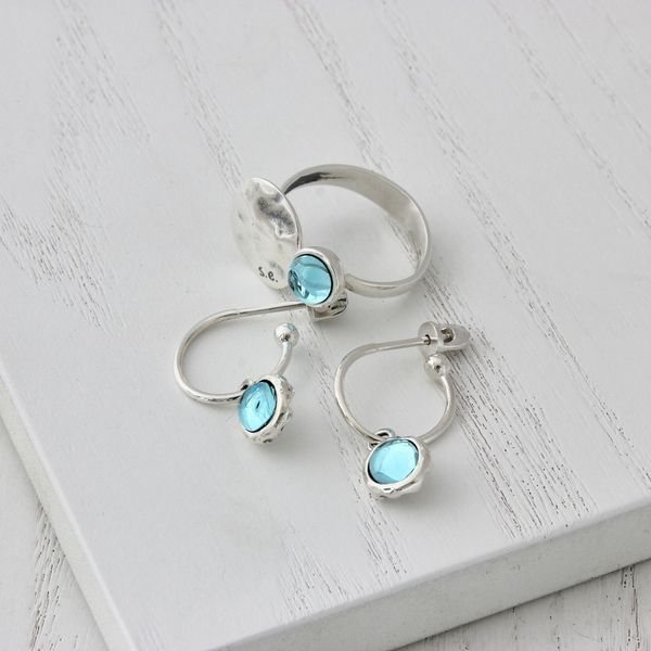 Серьги серебряные с голубыми камнями Цефеида indicolight 925 83-11104S06-5066s фото