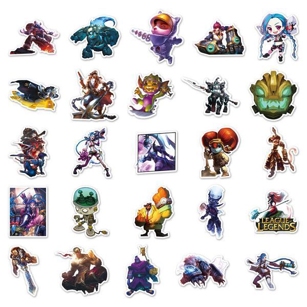 Стикерпак Набор наклеек GeekLand Лига легенд League of Legends 50 штук 2881878534 фото