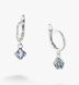 Серьги серебряные с подвесками Мерцание Голубой Топаз 925 Zirkon 2749348270 фото 1