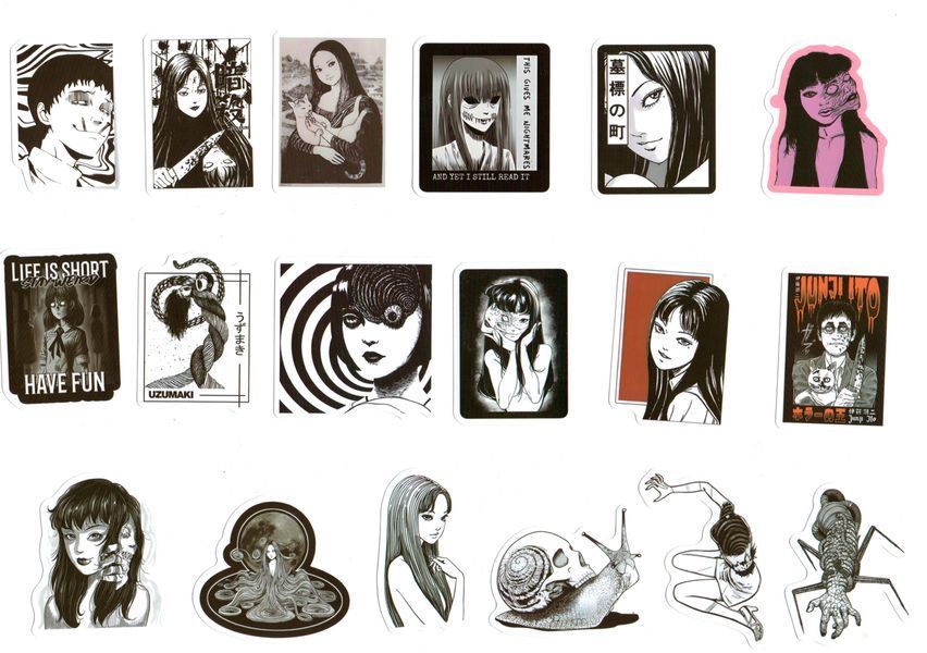 Стикерпак Дзюнди Ито Набор наклеек GeekLand Junji Ito 100 штук 2881874868 фото