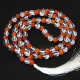Чотки кам'яні 9 мм з Гірського кришталю з рудракшею P-Beads-020 2861375703 фото