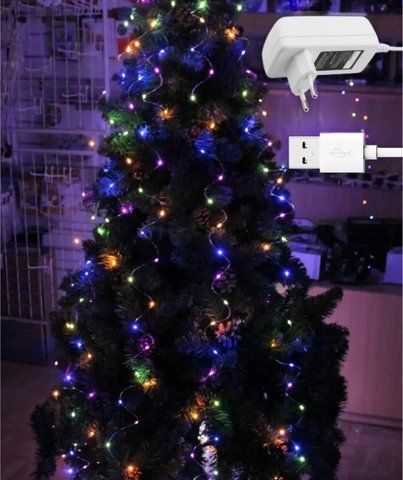 Гірлянда світлодіодна роса кінський хвіст дроту 400 LED (Мультик) від USB 127871 фото