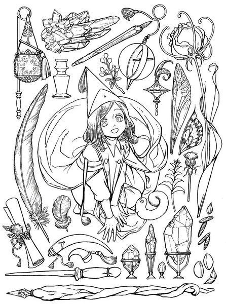 Манга Наша Ідея Ательє чаклунських капелюхів розмальовка (Coloring book) українською мовою NI AK CB 2830323427 фото