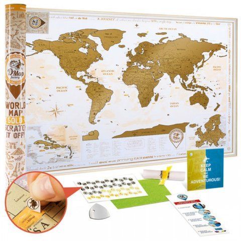Скретч-карта Discovery Map World Gold англійською мовою 2276654591 фото