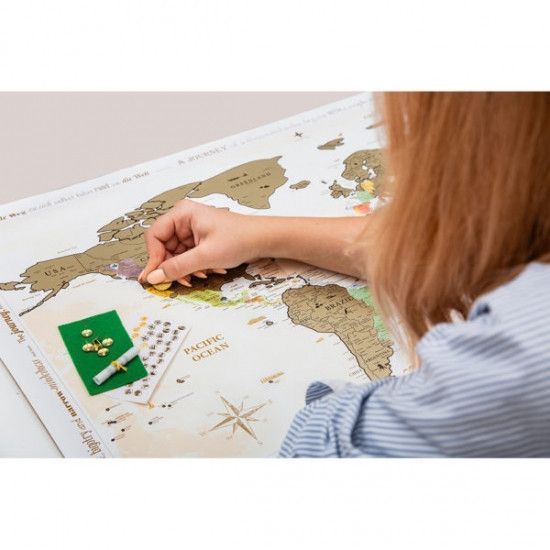 Скретч-карта Discovery Map World Gold англійською мовою 2276654591 фото