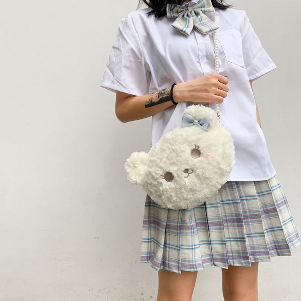 Сумка плюшевая через плечо Мишка с бантиком Teddy bear with a bow 25х19 см 2986664280 фото
