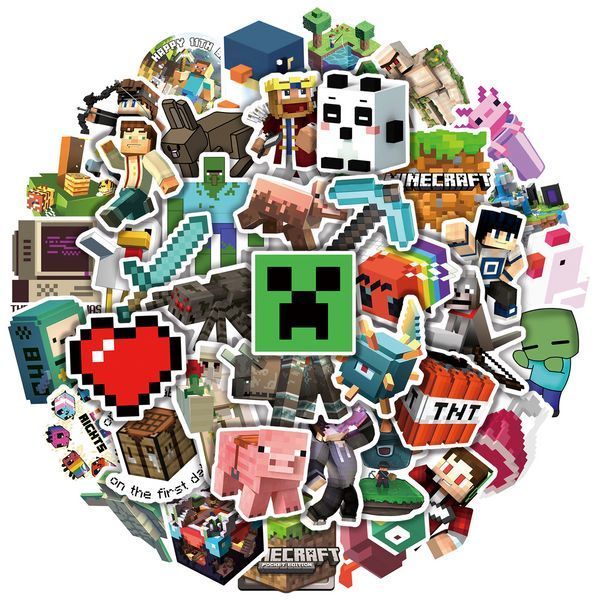 Стикерпак Майнкрафт Набор наклеек GeekLand Minecraft 50 штук 2881874721 фото