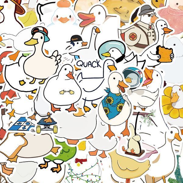 Стікерпак Качка Набір наклейок GeekLand Duck 50 штук 2881874816 фото