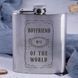 Фляга стальная "Boyfriend №1 of the world", английский, Крафтовая коробка 2603815165 фото 2