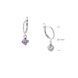 Серьги серебряные с подвесками Мерцание Lavender 925 Zirkon 2749348271 фото 6