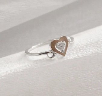 Кольцо серебряное с сердцем Влюбленность 925 17.5 размер 2584140004 фото