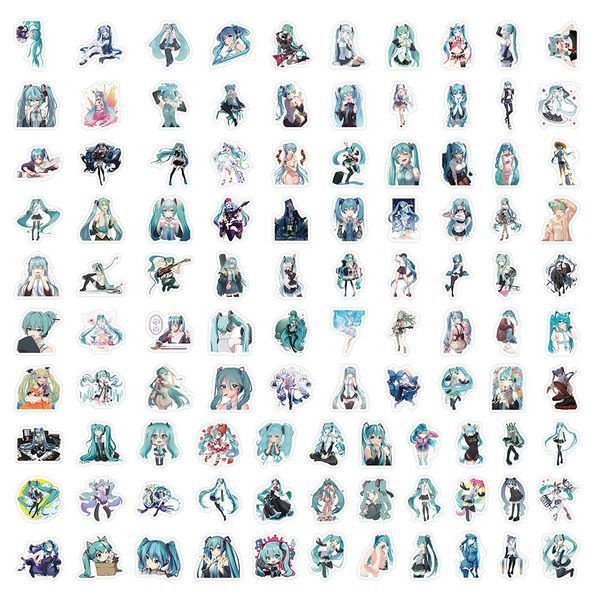 Стікерпак Хацуне Міку Набір наклейок GeekLand Hatsune Miku 100 штук 2940352128 фото