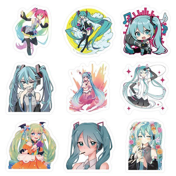 Стікерпак Хацуне Міку Набір наклейок GeekLand Hatsune Miku 100 штук 2940352128 фото