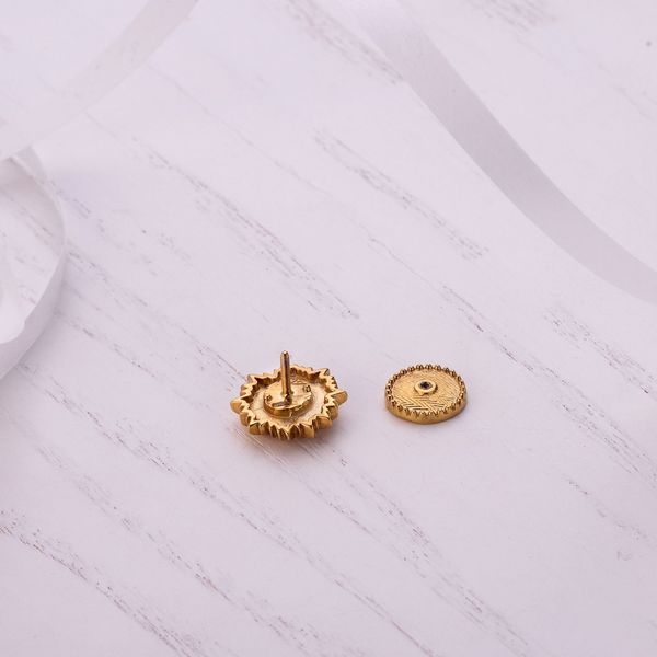 Брошь значок позолоченная Подсолнух Lavender 925 Zirkon Gold 2640498363 фото
