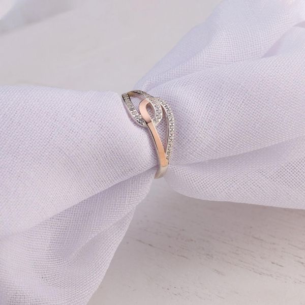 Кольцо серебряное с фианитами Карди Gold 925 17.5 размер 2564746412 фото