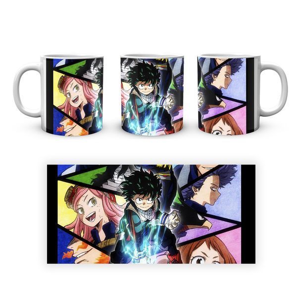 Кружка GeekLand Моя геройська академія My Hero Academia Деку, Хатсуме та Шинсо Колаж MHA 02.529 1683902986 фото