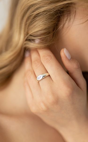 Кольцо серебряное с растительным орнаментом Флора 925 16 размер 112-11502S-5117k фото