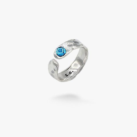 Кольцо Цефеида dark aquamarine 4мм 925 13,5-14 50-11102S05-5026k фото