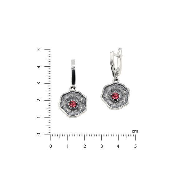 Серьги серебряные Мальва Rose 925 Флора 104-11504S07-5093s фото