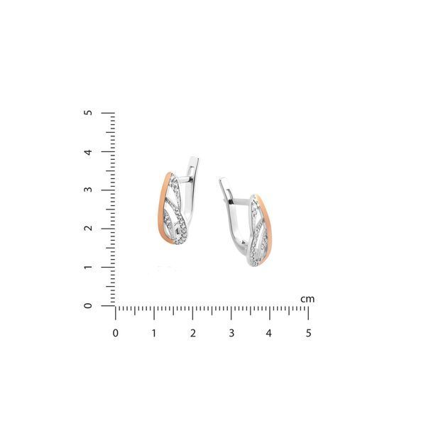 Серьги серебряные с фианитами Карди Gold 925 5042-04SG-639s фото