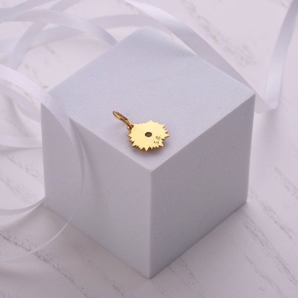 Кулон серебряный с позолотой Подсолнух Lavender 925 Gold Zirkon 2640498364 фото