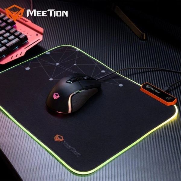 Гральна поверхня MeeTion Backlit Gaming Mouse Pad MT-PD120 Килимок для мишки c RGB підсвічуванням 340х250x4 мм Black 127529 фото