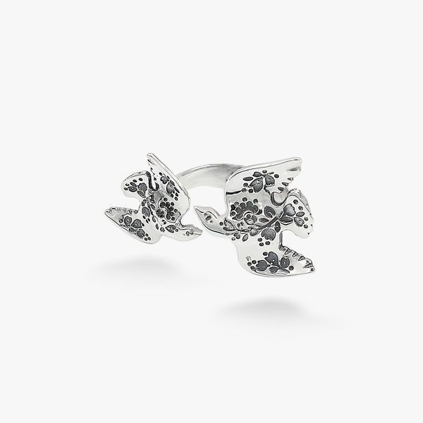 Кольцо серебряное женское Голубки 925 Птицы 20-21,5 размер 5-11502S-5007k фото