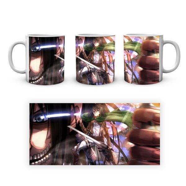 Кружка GeekLand Attack on Titan Атака Титанов Эрен Микаса AOT 002.01 AOT 002.01 фото